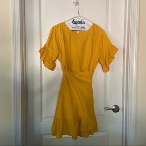 Yellow Wrap Dress